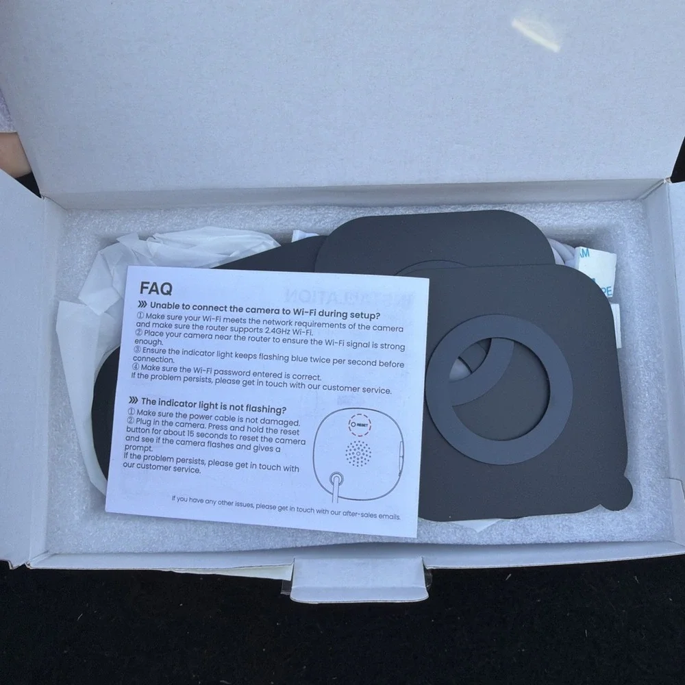 Infiya K1 2K Window Security Camera‎ No Drill Easy Install Indoor Cam